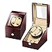 Produktbild KY Uhrenbeweger Auto Watch Winder Dual Watch Winders Leder Speicher Display Watch Winder Fall automatische Rotation Winder (Farbe : 2+3 Red+White)