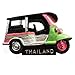 MUYU Magnet Tuk-Tuk Thaïlande Aimant de réfrigérateur 3D Cadeau Souvenir de Tourisme, décoration de Cuisine Autocollant magnétique Thaïlande