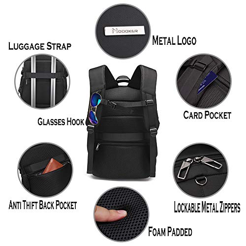 Travel Business Laptop Backpack for Mens，Fits 15.6 Inch Computer and Notebook with USB Charging Port