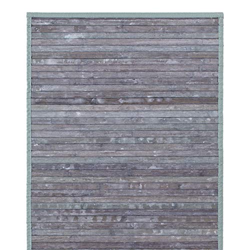 Blomus - Alfombra de bambú (80 x 50 x 0,4 cm), Color Gris y Verde