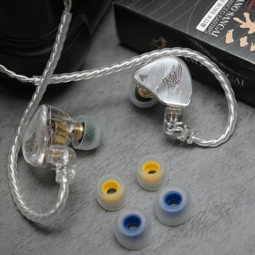 Image of Linsoul Tangzu Tang Sancai Wide Bore Silicone Eartips for in Ear Earphones, Replacement Earbuds Tips (S+M+L, 3 Pairs)