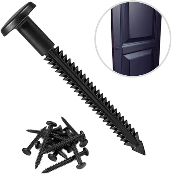 60 Pcs 3 Inch Vinyl Shutter Fastener Window Panel Peg Lok Pin Pegs Screws For Vinyl Aluminium Or Wood Shutters Weatherproof Exterior Fixings Black