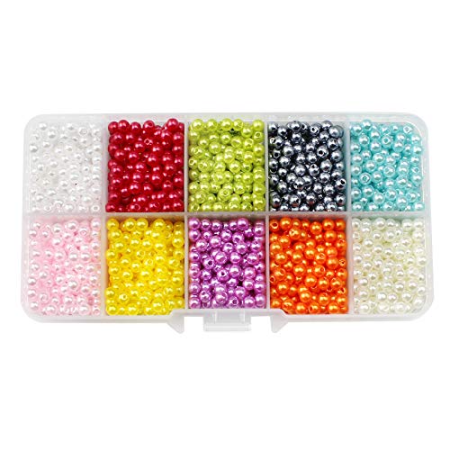 2000 perline rotonde sfuse per la creazione di gioielli 4 mm