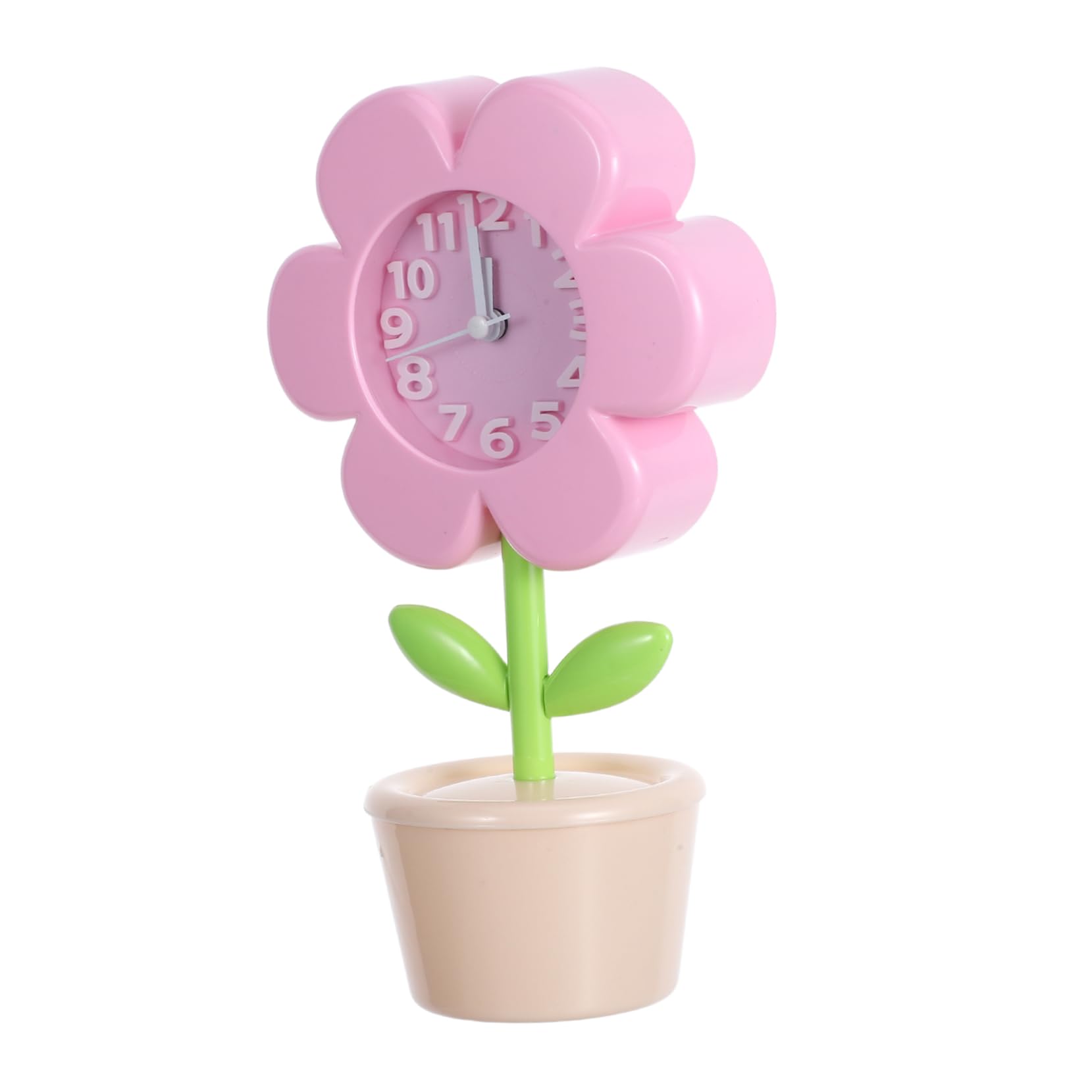 Ciieeo Despertador Infantil Digital de Flores Pequeño Rosa, Mecanismo Silencioso, Material Plástico, para Estudiantes, Adecuado para Dormitorios y Viajes, Reloj de Mesa Decorativo