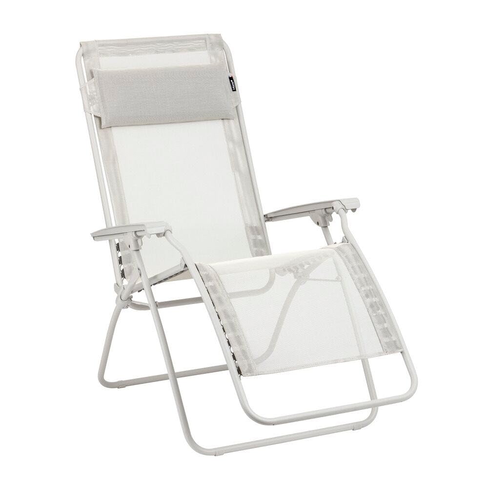 Lafuma MOBILIER - Fauteuil Relax Transat Jardin - Chaise Longue Zéro Gravité - Rclip - Batyline® Iso - Beige Seigle - Fabriqué en France - LFM5169_9948 - Garantie 5 Ans - L.88xl.67xH.114cm