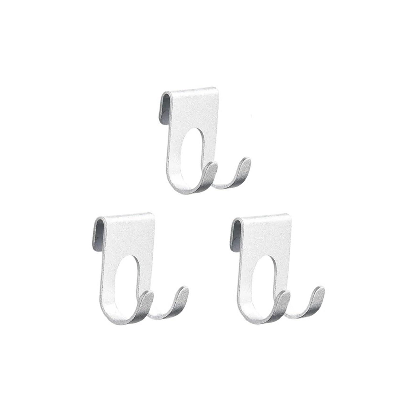 Pexlor 3Pcs-Silver Space Aluminum Hook For Frameless Glass Shower Door, Bath Wall Towel Hanger(3Pcs-Silver)