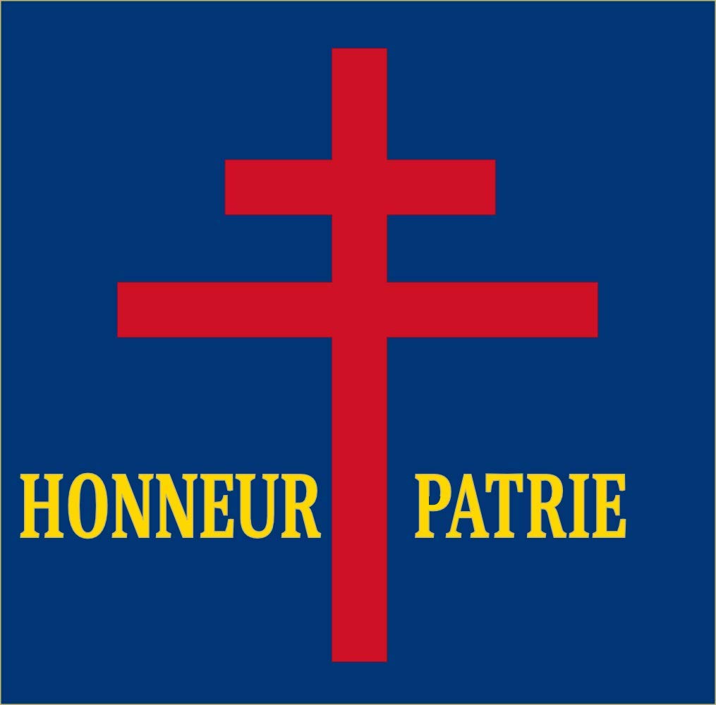Drapeau France Libre Tchad grand format standard pavillon historique extérieur