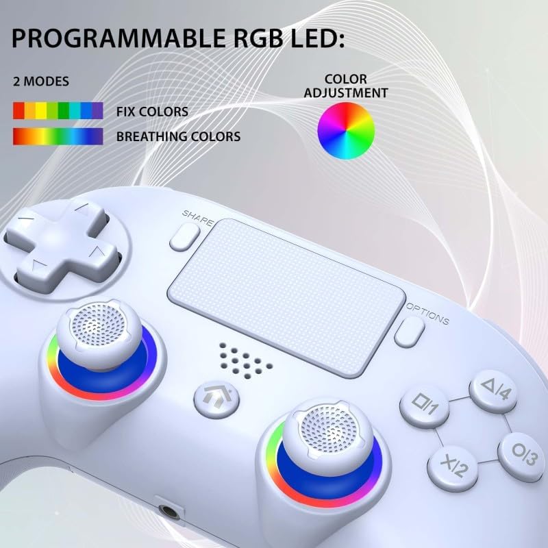 Controller showing RGB LED lighting options