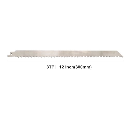 Miniatura 10 de Hojas de sierra recíproca de acero inoxidable para carne, hojas de sierra recíproca 8TPI sin pintar de 12 pulgadas para poda de madera, corte de