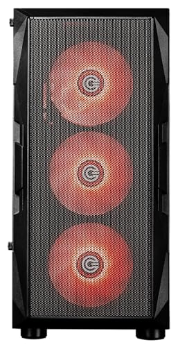 Image of Circle Xtender X4 Mid- Tower Computer Case | Gaming Cabinet - Black| Support ATX, M-ATX, ITX | Pre- Installed 3 x 120mm Front and 1 x 120mm Rear ARGB Mirror Fans