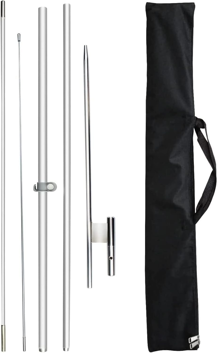 Feather Flag Pole Kit with Ground Spike, 11Ft Swooper Flag Pole Kit Hardware for Advertising Feather Flag 8Ft