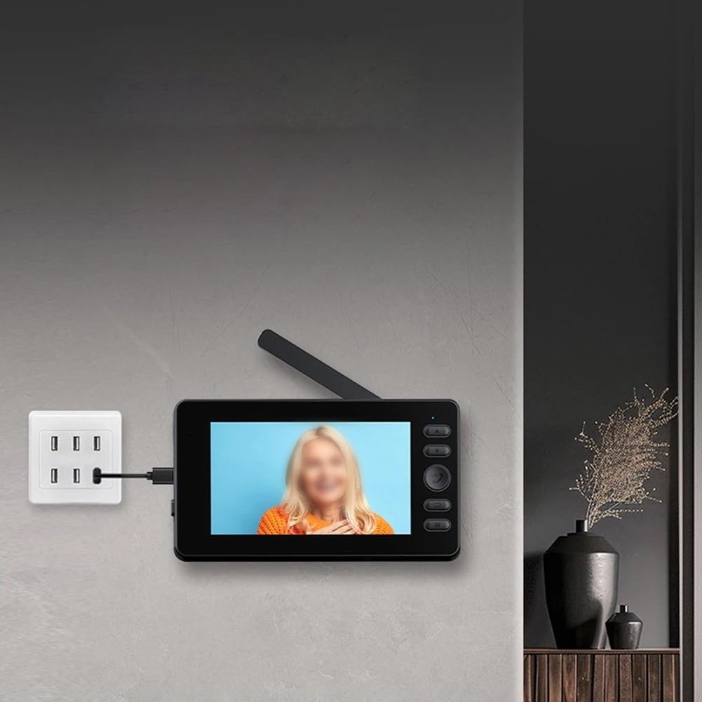 Videocitofono wireless intelligente con ampio display da 4,3 pollici, visione grandangolare a 170 gradi, visione a infrarossi e acquisizione automatica di immagini e video a due vie