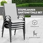 Avestar Gartenstuhl-Set Textilene (4 Stück)