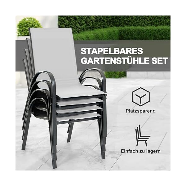Avestar Gartenstuhl-Set Textilene (4 Stück)