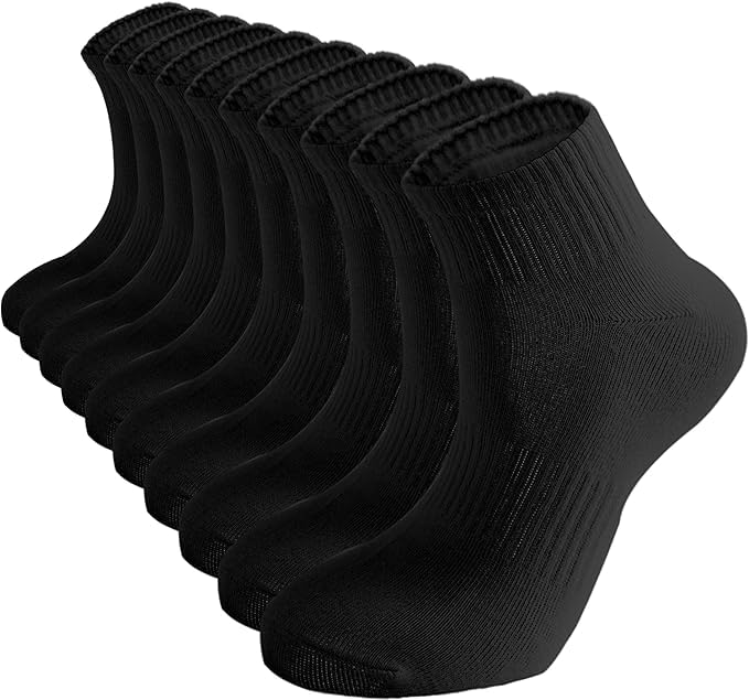 Image of ACCFOD Womens Ankle Socks Thin Cotton Gym Athletic Mini Crew Socks 5 Pairs