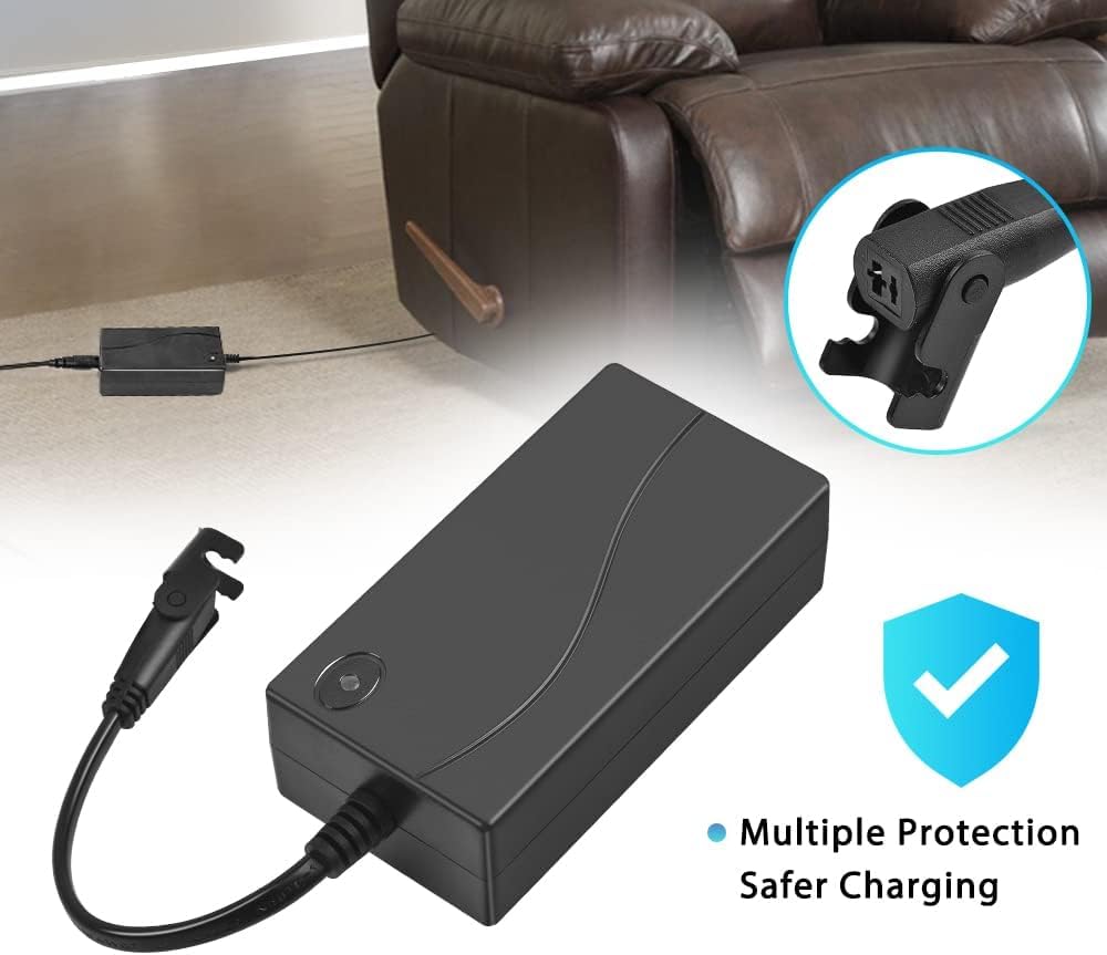 Power Recliner Netzteil 29V/24V 2A Elektro Reclinersofa Transformator Stromversorgung für Lift Chair oder Power Recliner, 2 Pin Ersatznetzteil