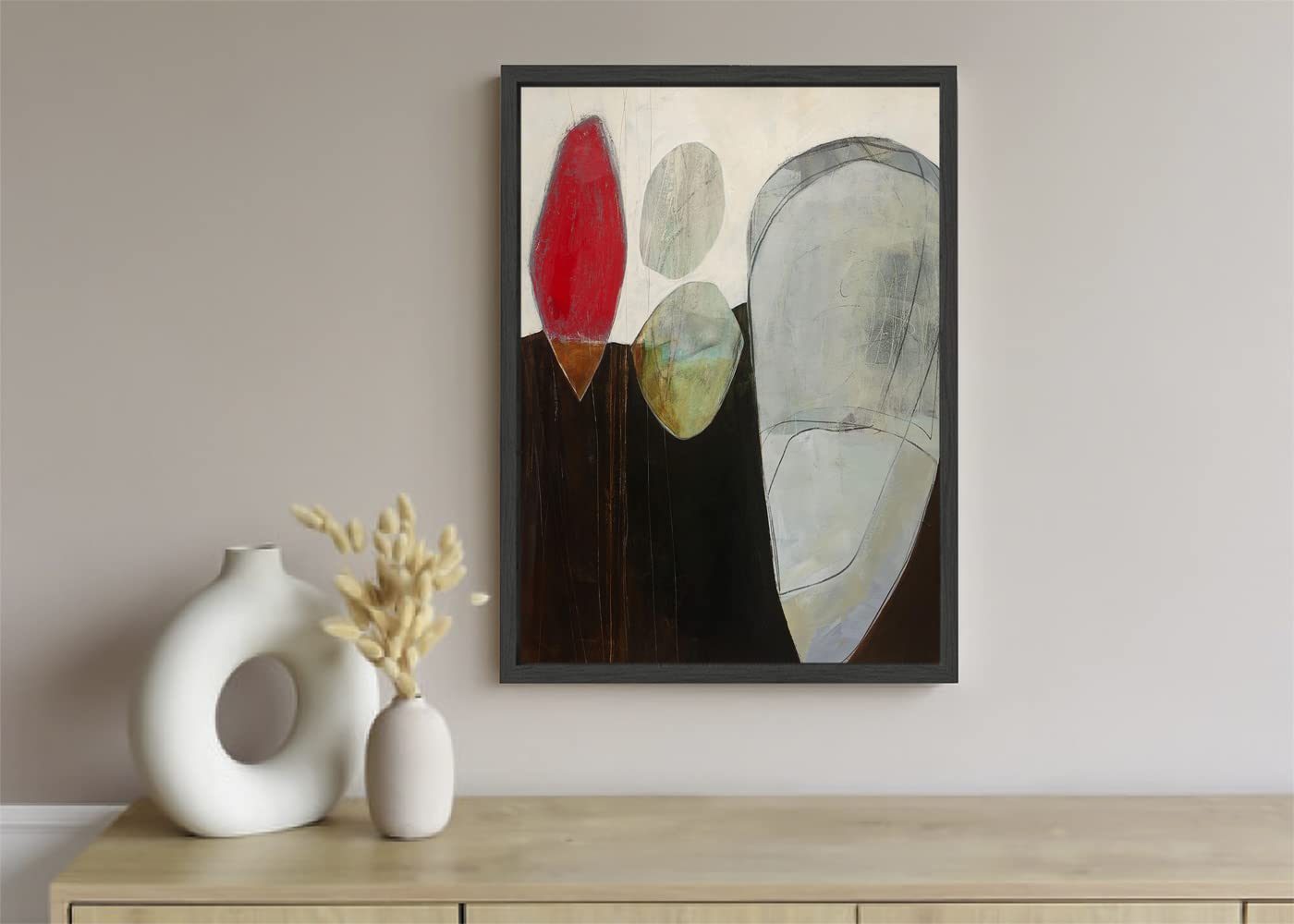 VERRE ART Printed Framed Canvas Painting for Home Decor Office Wall Studio Wall Living Room Decoration (10x14inch Black Floater) - Submerge #3