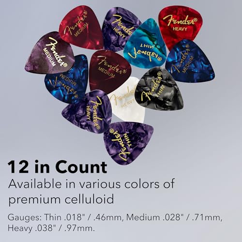 image for Fender Premium Picks Sampler - 12 Pack Includes Thin, Medium & Heavy G