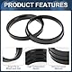INFINAUTO 70.1mm bis 63.4mm Auto Rad Nabe Zentrier Ringe Schwarz Polycarbonat Räder Zentral Welle Stoßdämpfende Nabenringe 4Stk
