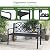 GIANTEX 50.5" Metal Outdoor Bench, Floral Design Cast Iron Backrest