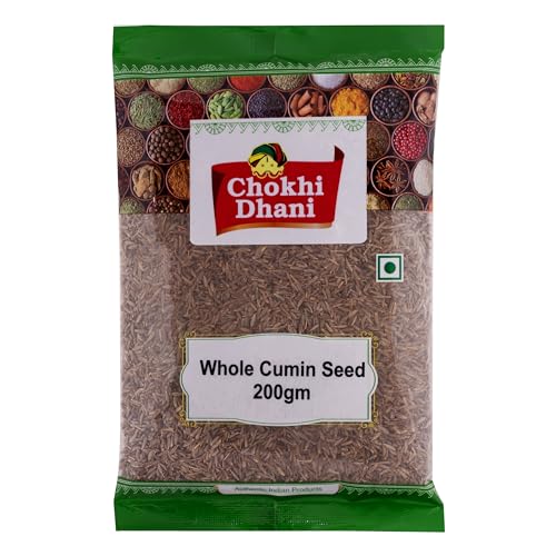 Chokhi Dhani Whole Cumin Seed 200 gm | Premium Jeera Seeds | Aromatic Indian Spice for Curries Rice & Seasoning