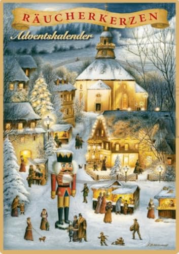 Räucherkerzen Adventskalender mit 24 Crottendorfer Räucherkerzen,...