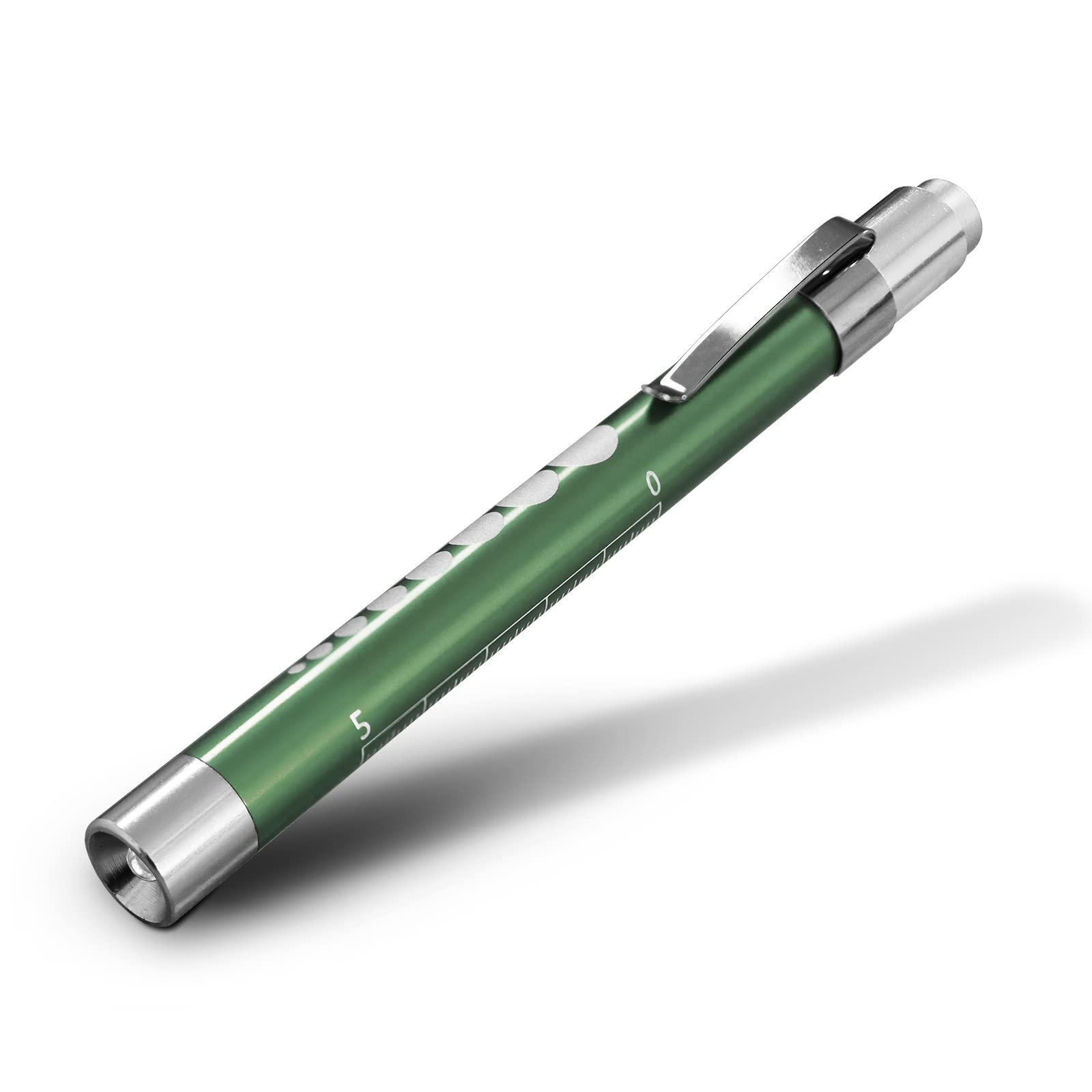 RE-GEN Doctors Nurses Reusable Aluminium LED Pen Light Diagnostics Inspection Penlight Pocket Torch Flashlight (1, Green)