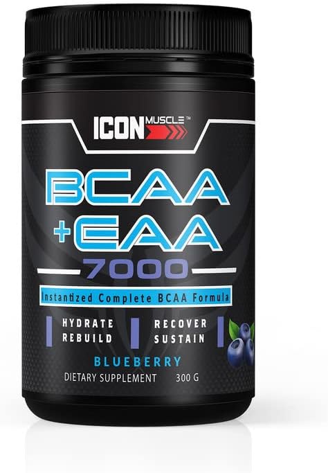 Icon muscle BCAA+EAA 7000 - Ponche de frutas - Aminoácidos BCAA