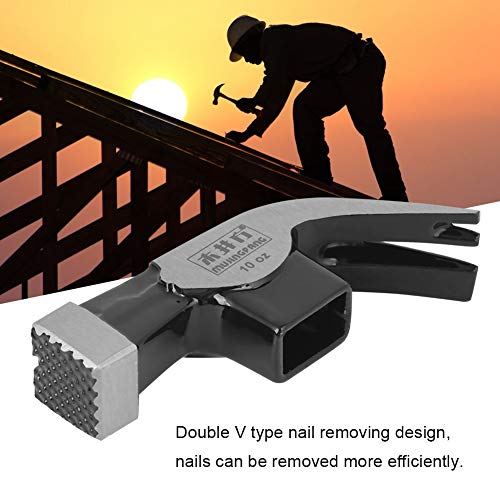 Garosa 10oz martelo de garra, aço de alto carbono, ângulo de curvatura, garfo duplo em forma de v, c