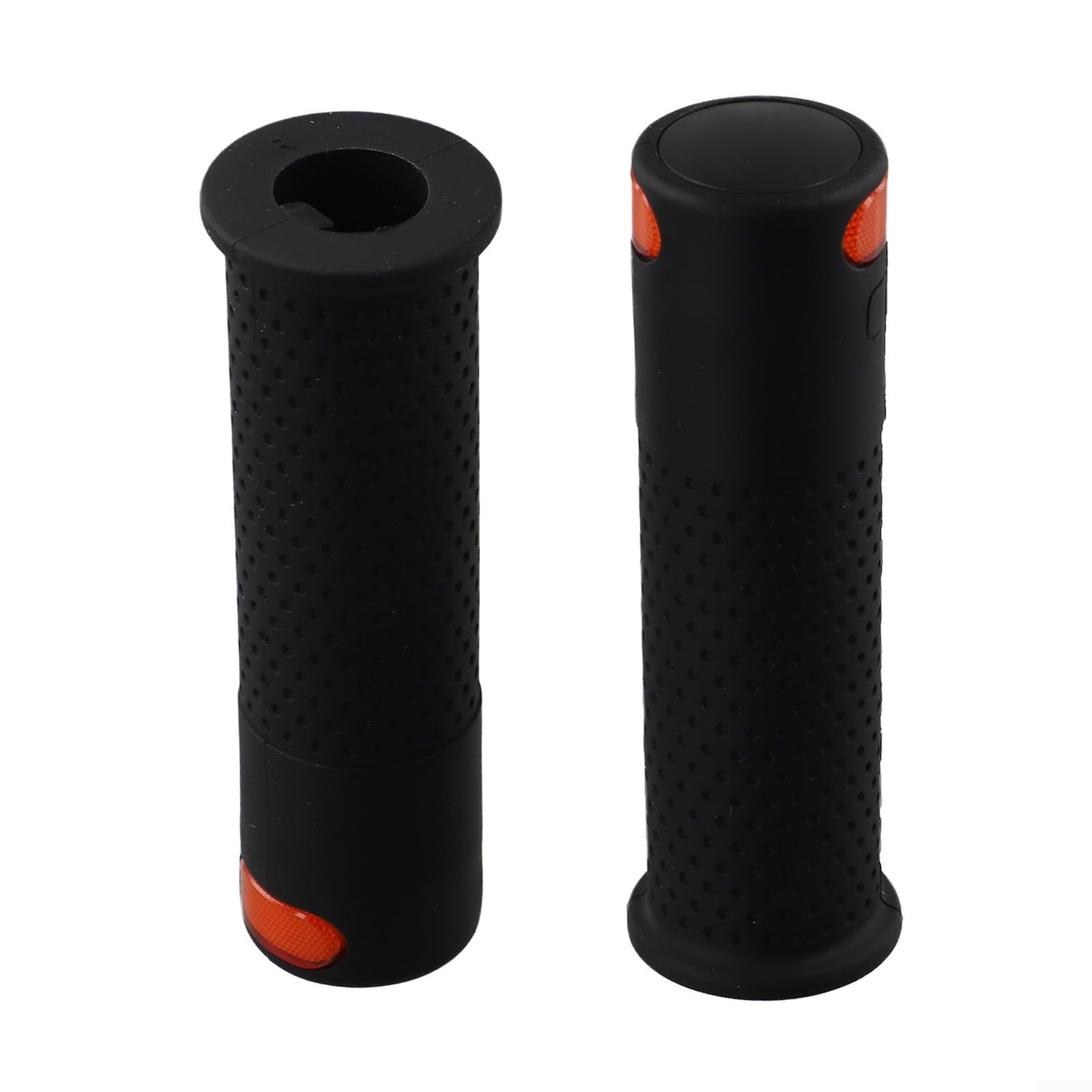 Eawfgtuw Poignées de guidon de trottinette électrique en silicone avec clignotants, poignées antidérapantes pour scooter, housse de guidon antidérapante, visibilité améliorée et sécurité améliorée