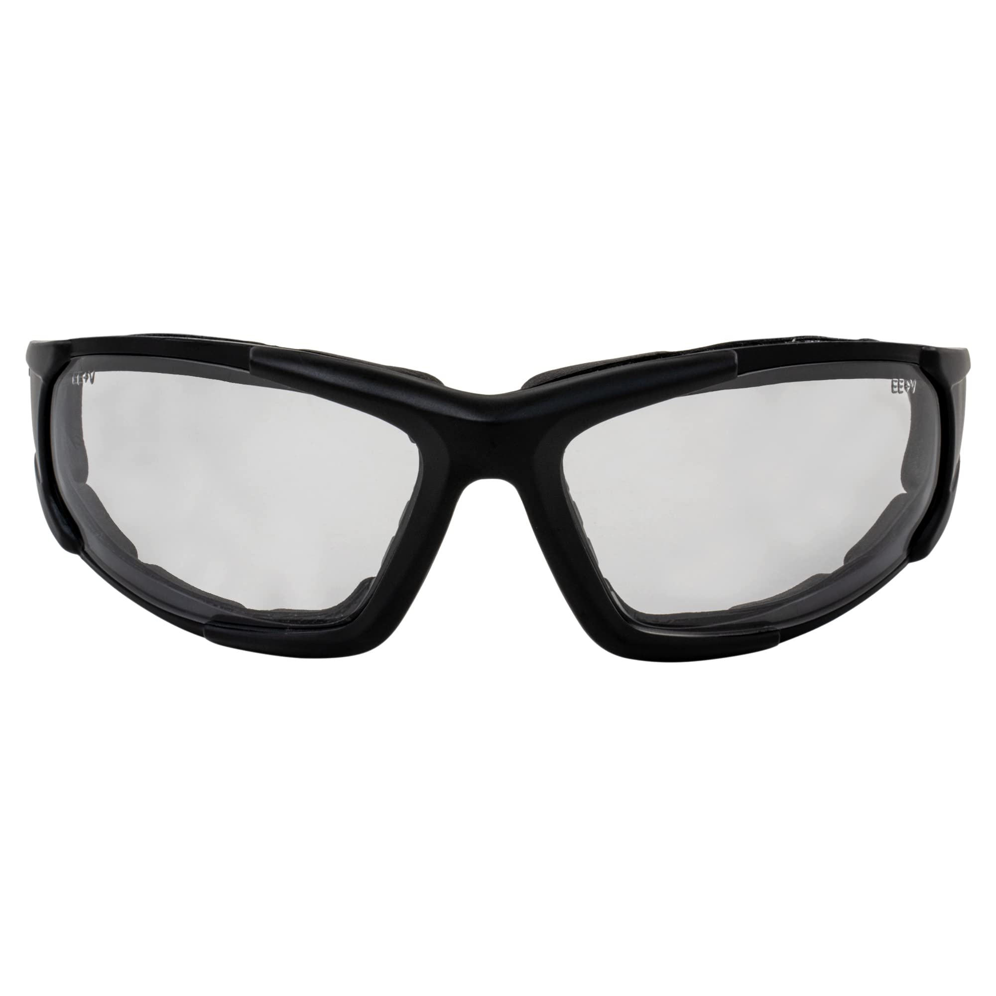 Epoch Eyewear Foam Padded Motorcycle Riding Sunglasses Z87.1 Black Frame w/Photochromic Clear to Smoke Lens