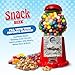 American Gumball Company - Metal 11-Inch Retro Style Red Gumball Machine, Made For 0.62 Inch Gumballs, Candy or Nuts, Accepts Any US Coin