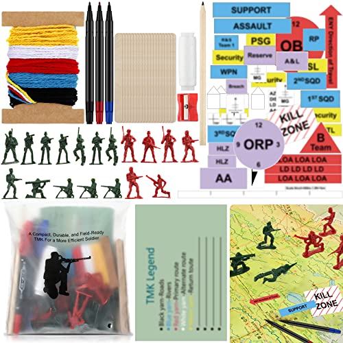 Eaasty 47 Pcs/1 Set Terrain Model Kit Army Military Land Navigation Kit Military Terrain Model Briefing Set for Ranger Latoon Squad Leader Platoon SGT Platoon Squad TMK or OCS SUT ROTC
