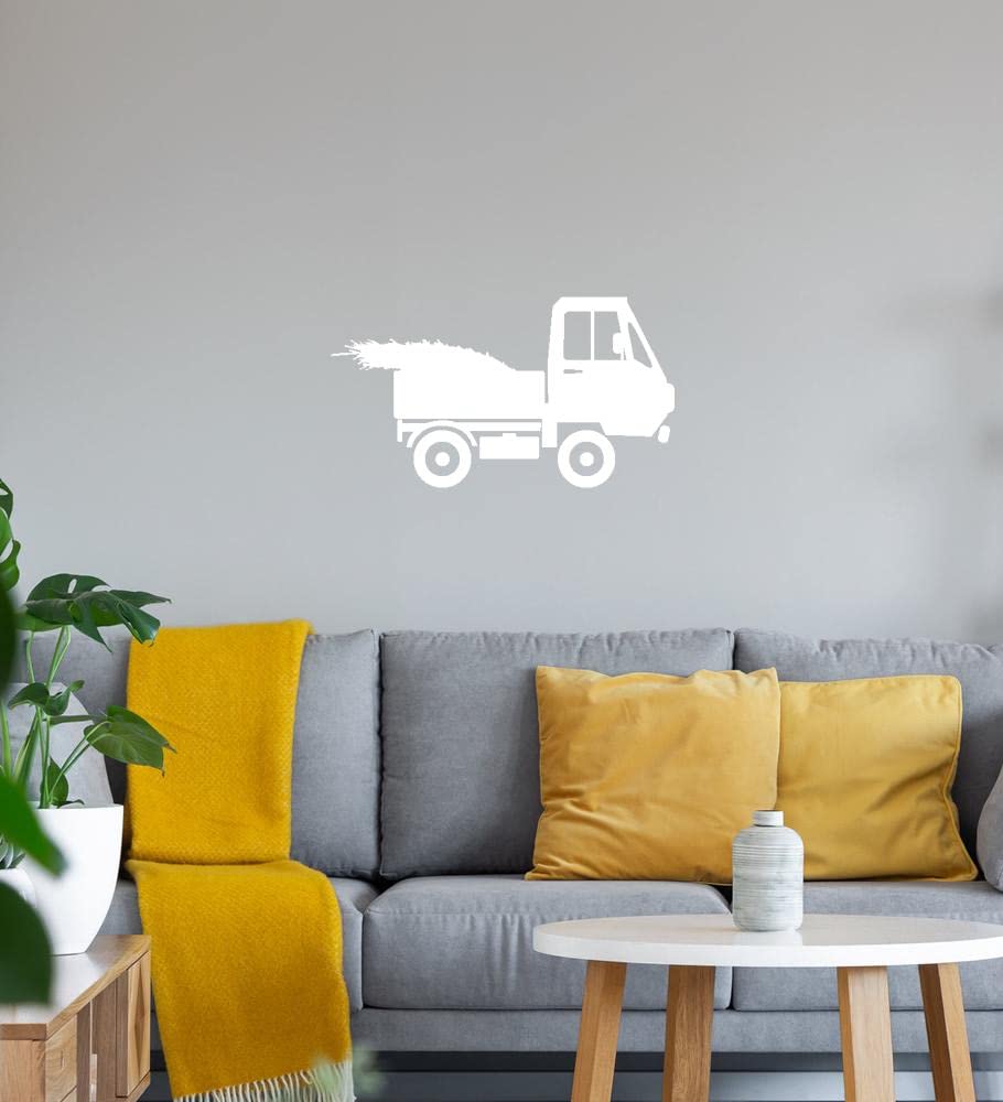 Adhesivo decorativo para pared, diseño de árbol de Navidad, color blanco, 70 x 39 cm