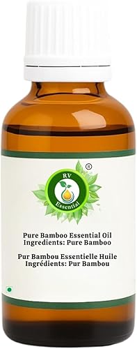 R V Essential Aceite esencial de bambú puro 1.0 fl oz (1.01oz)- (100% puro y natural destilado al vapor)