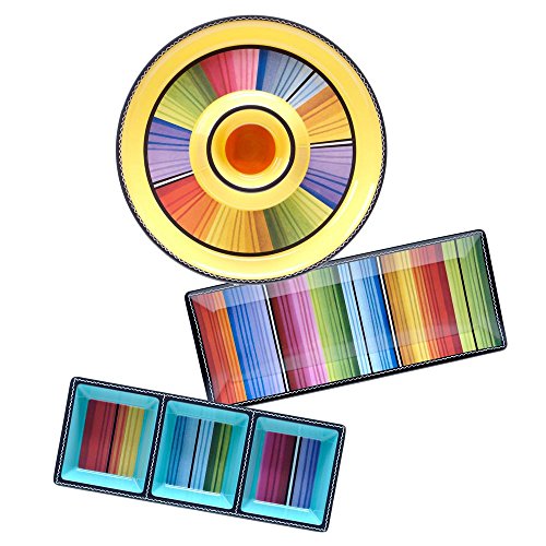 Serape Appetizer 3 Piece Serving Dish Set