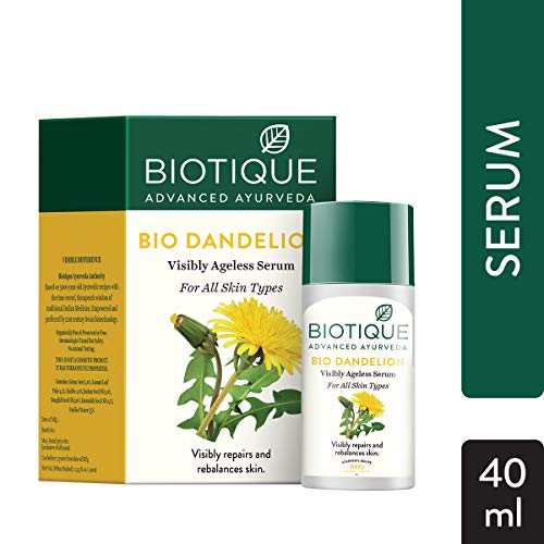 Image of Biotique Bio Dandelion Visibly Ageless Serum, 40 ml and Biotique Bio White Advanced Fairness Treatment Cream, 50g