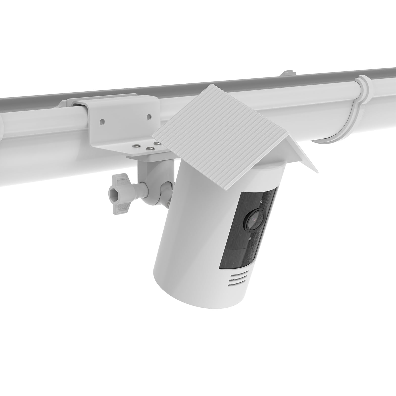 HOLACA Silicone Case and Gutter Mount Compatible with Rin g Stick Up Cam Battery/Plug-in, White โ image 1
