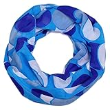 styleBREAKER leichter Retro Punkte Loop Schlauchschal, Damen 01014040, Farbe:Blau