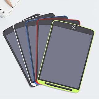 تابلت كتابة ال سي دي 12 بوصة، لوحة رسم للأطفال والبالغين، لوحة خربشة قابلة لإعادة الاستخدام مع زر مسح وحماية للعين، كمبيالة رقمية بدون ورق للدراسة والمكتب