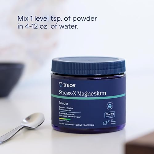 Miniatura 4 de Trace Minerals Stress-X Magnesio, 350 mg - Suplemento de magnesio en polvo para apoyar la relajación muscular y la recuperación - Suplemento mineral