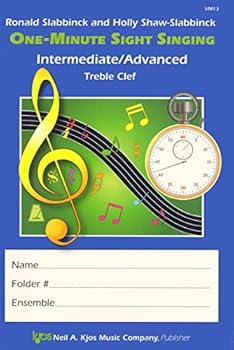Paperback VM13 - One-Minute Sight Singing - Int./Adv. Treble Clef Book
