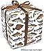 Stesha Party Fishing Gift Wrap Fish Wrapping Paper Men - Folded Flat 30 x 20 Inch - 3 Sheets