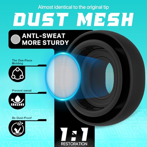 RFUNGUANGO [4 Pairs] Replacement Ear Tips for AirPods Pro 2nd/1st Generation with Noise Reduction Holes, Silicone Ear Tips for Airpods Pro with Portable Storage Box and Cleaning Pen (XS/S/M/L) -Black — view 4