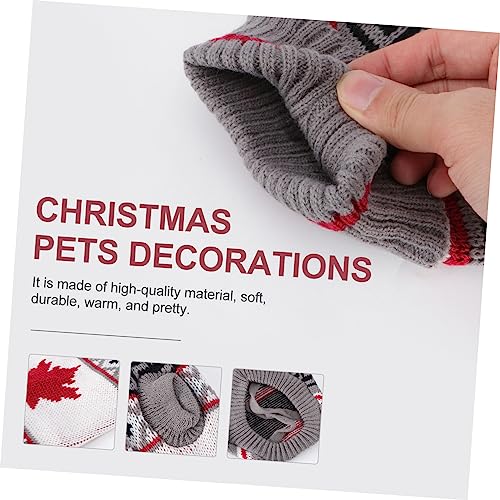 Suéter Navideño para Perro POPETPOP Tamaño L Gris miniatura 5