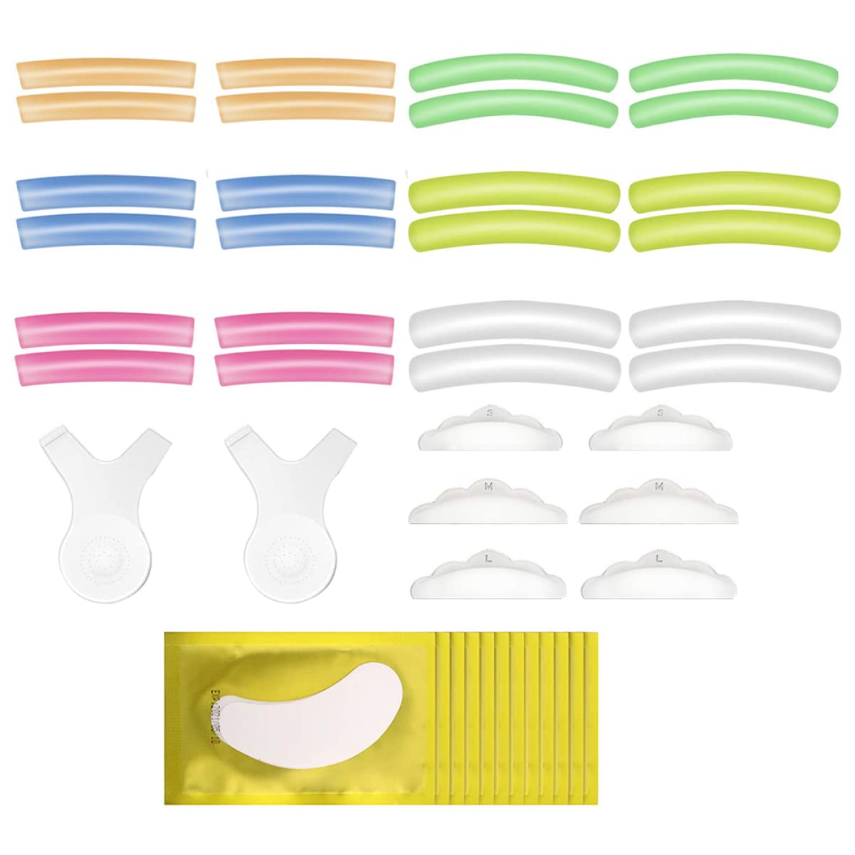 FRCOLOR 2sets Cuscinetti Silicone Per Perming Delle Extension Delle Ciglia Di Rainbow Pads e Accessori Per Bellezza Adatto Per Saloni e Uso Domestico