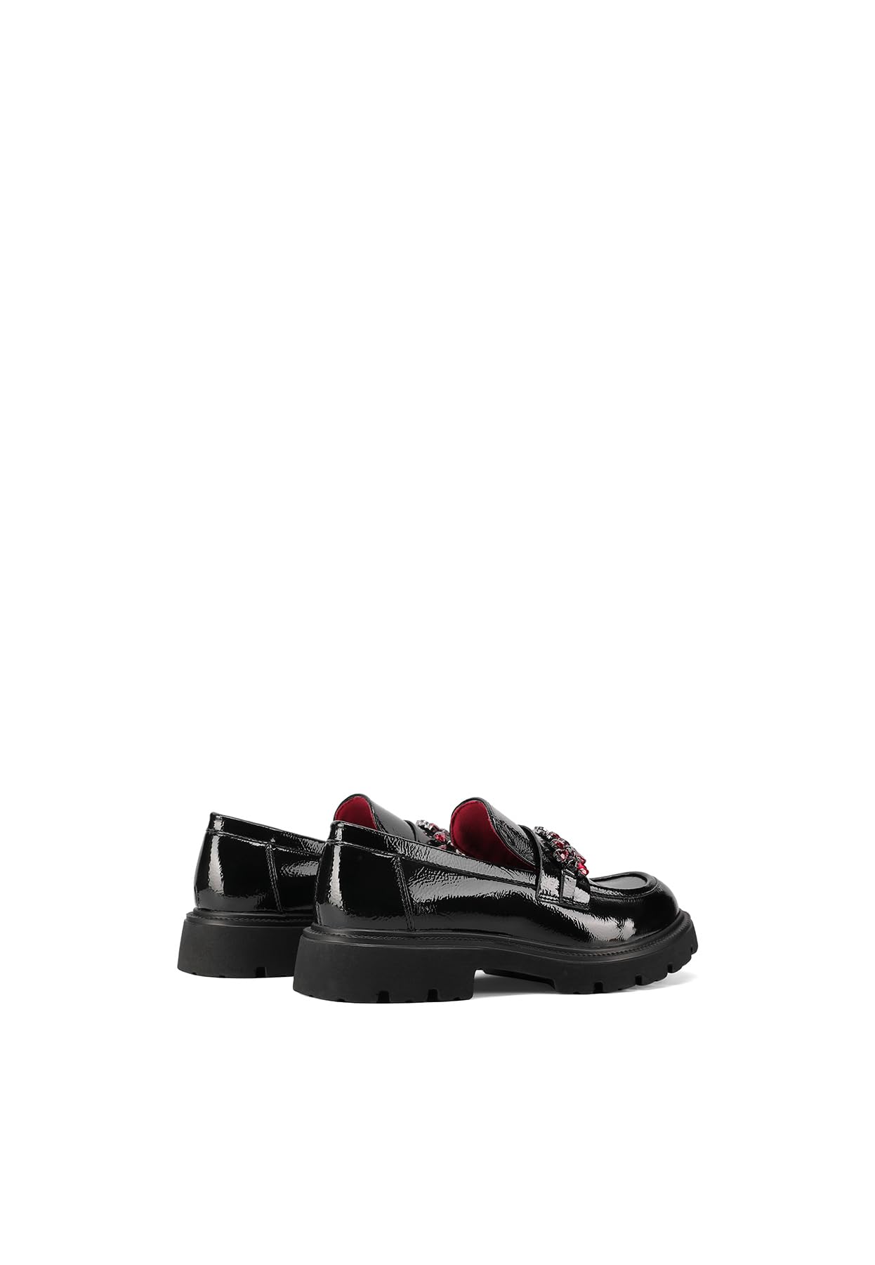 QUEEN HELENA Damskie mokasyny z kryształkami na co dzień eleganckie buty X31-49