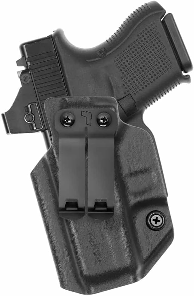 Tulster IWB Profile+ Kydex Holster in Left Hand fits: Glock 26/27/28/33 | Optic Compatible Inside The Waistband Appendix Concealed Carry
