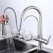 Rubinetto 3 Vie Cucina con Doccetta Estraibile Acciaio Inossidabile Spazzolato Acqua Fredda e Calda Acqua Pura 3 in 1.360 ° Girevole Miscelatore Cucina