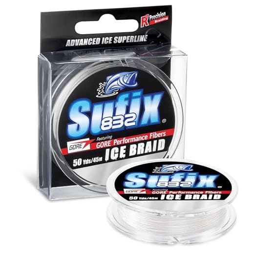 Sufix 832 Ice Braid 4 lb Ghost